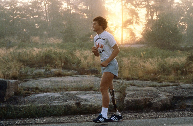 WilmotTerryFox's tweet photo. #OTD 42 years ago, after 143 days on the road, Terry ended his Marathon of Hope just outside of Thunder Bay. Since he took the first step of his odyssey in St John's, Nfld, more than $850m has been raised for cancer research in Terry's name. https://t.co/8z3KFz41im