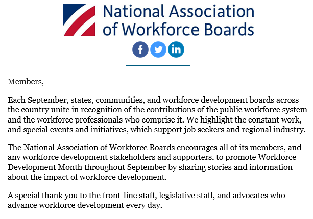 NWPAJobConnect's tweet photo. September is Workforce Development Month. 
Share your story. https://t.co/3gSQ5qVXSa