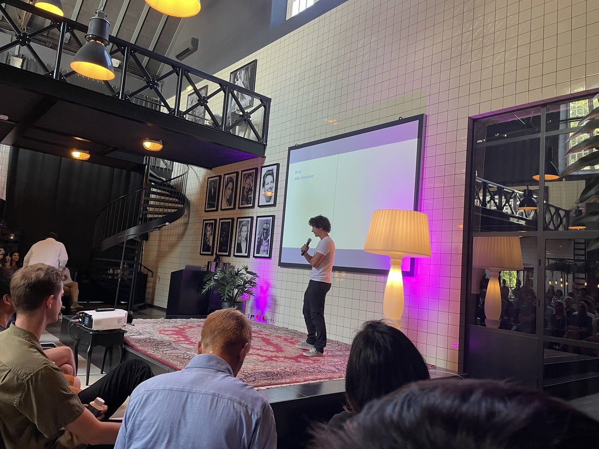 MicrosystemsTUe's tweet photo. Well the third pitch is a surprise… even after leaving our research section.. he still represents it at the poster pitch contest.. our alumni Jelle Sleeboom talking on cancer metastasis!
#research #pitch #science https://t.co/B9HbHROQ3w