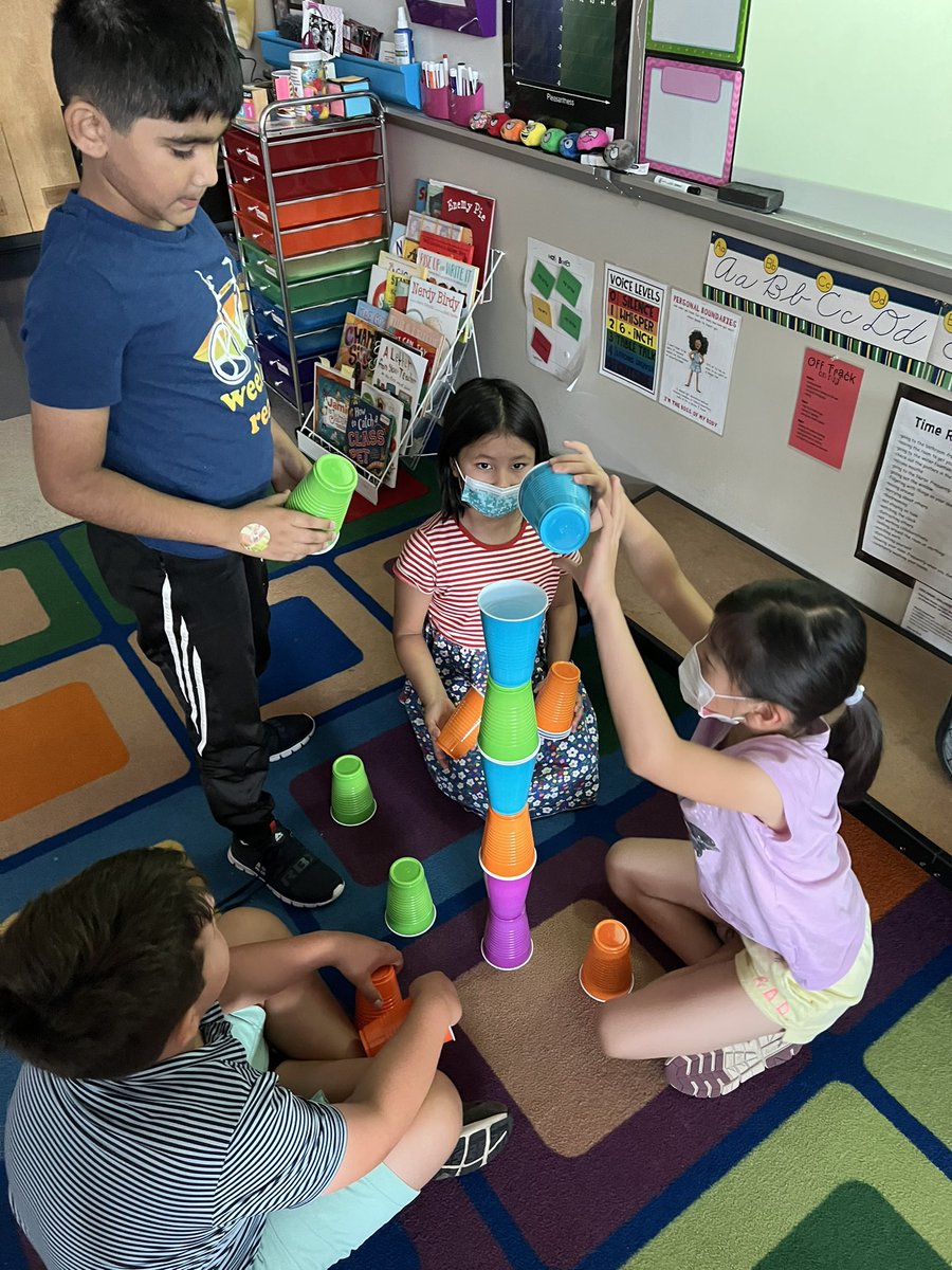Teamwork makes the dream work!  We had a STEM cup challenge where at first we weren’t allowed to communicate as we made the highest tower. When we were finally able to communicate it made us appreciate the ability to verbalize our ideas and compromises! #3Chu
