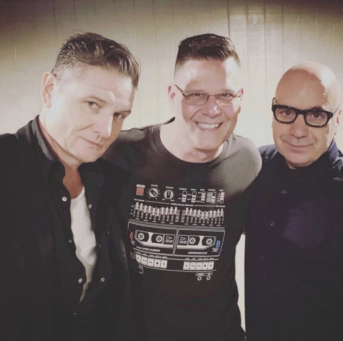jeffknet's tweet photo. WHERE IS THE YOUTH! Happy 56th birthday! Douglas McCarthy (left) of @NitzerEbb. Here we are in May 2019 when the band played @treesdallas. #JoinInTheChant #FunToBeHad #LightningMan #LetYourBodyLearn #Murderous https://t.co/LE4kLT24yK