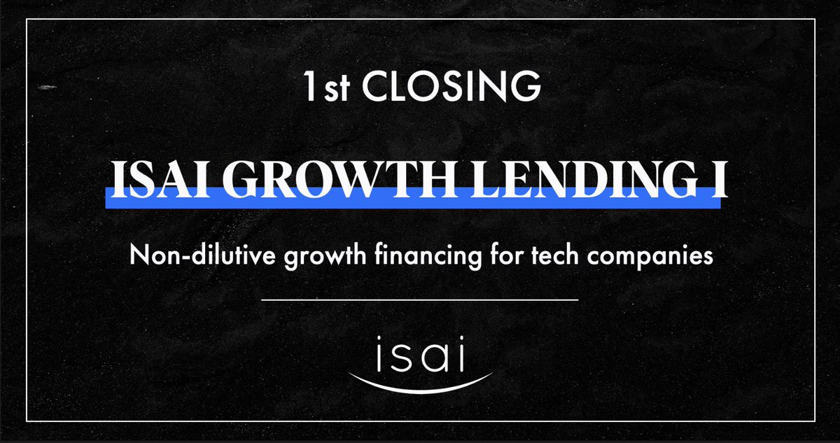 📣 We are thrilled to announce the launch of our new ISAI Growth Lending fund! 📣
More information here: isai.fr/news/isai-lanc…