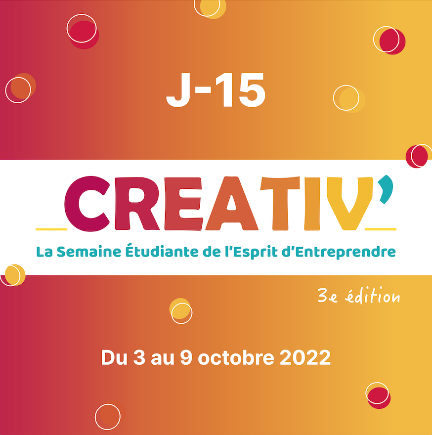 PepiteFrance's tweet photo. #CREATIV22 🔥
📣 J- 15 avant le retour de CREATIV’ !
Va vite découvrir ce que la Semaine de l’Esprit d’Entreprendre te réserve près de chez toi !
➡️ https://t.co/hsdMdCBe94 https://t.co/VA9iimXq44