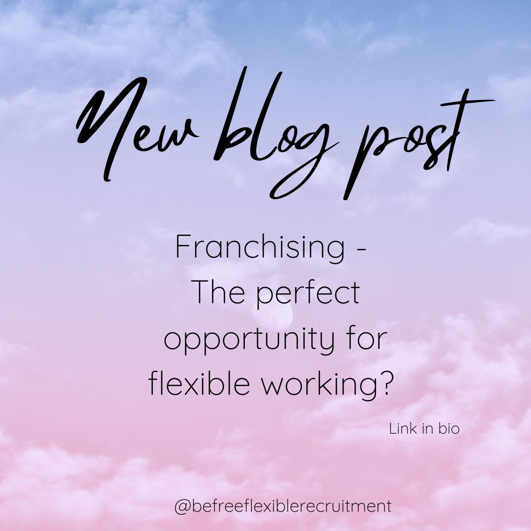 ⭐️ New blog post - Franchising - The perfect opportunity for flexible working?
befreeflexiblerecruitment.co.uk/blog/franchisi…

#franchise #opportunities #newblogpost #flexibleworking #worklifebalance #workingparents #newbusiness #startup #independence #recruitment #careeradvice #workingmum