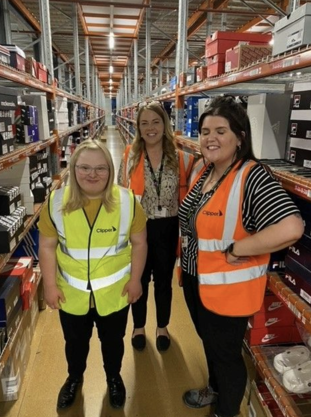 ClipperPlc's tweet image. Last month we loved hosting Down's Syndrome Association  and #WorkFit candidate Shelby for a site visit. She really liked seeing the warehouse and learning how we scan and pack orders. Welcome to #TeamClipper Shelby!