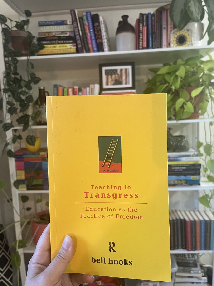 kt_coleman's tweet photo. This should be essential reading for educators! I’ve learned so much about the type of classroom environment I want to create for my students, and I can’t wait to implement what I’ve learned as I begin to plan my 4th year Social Justice seminar 👏🏼 #AcademicTwitter #phdchat https://t.co/XO229HZUmV