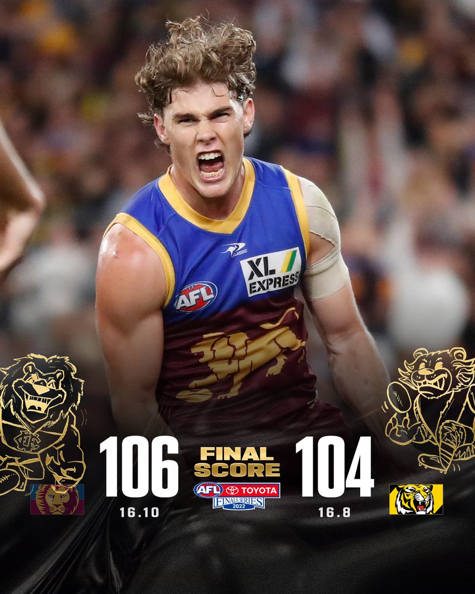 AFL's tweet photo. WOW.

The Lions snatch victory in the final minute and end Richmond's season 🦁

#AFLFinals | #AFLLionsTigers https://t.co/mJr6pQnL4R