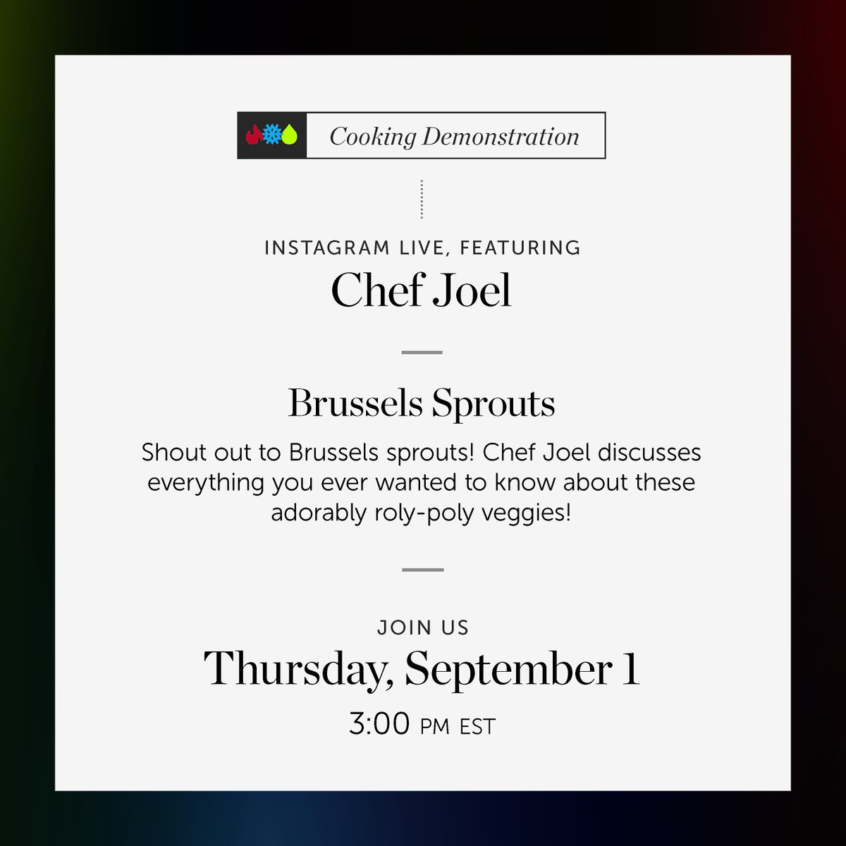 TrevarrowInc's tweet photo. Catch @wfbc_training shout out to Brussels Sprouts! Join Chef Joel & learn everything you ever wanted to know about these sweet and nutty veggies!
#subzerowolf #kitchenappliances #brusselsprouts https://t.co/6r8A4DQyBg