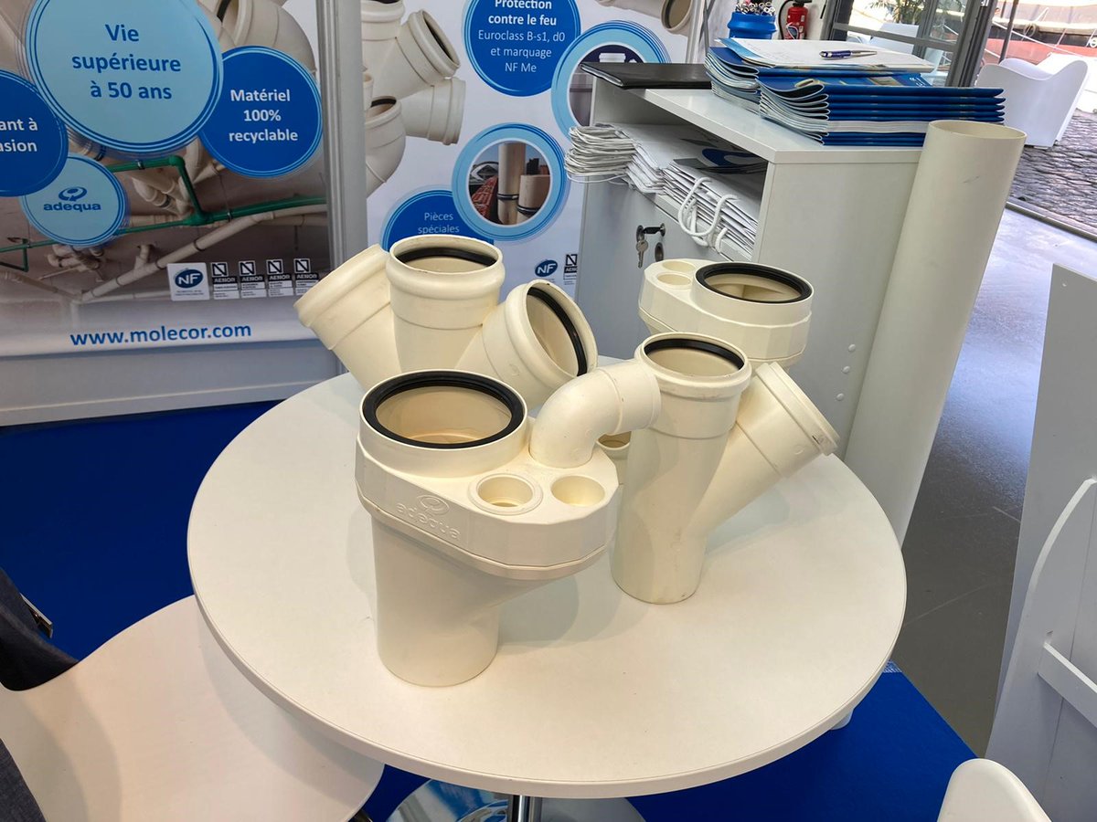 Molecor's tweet photo. Conoce las dos líneas de productos para evacuación, el Sistema Insonorizado AR® y el sistema de evacuación EVAC+® de #Molecor.

Puedes encontrarnos hoy y mañana en el congreso @Untec_org en La Rochelle, 🔵stand 10🔵  .

¡Te esperamos!🙂

https://t.co/yvn0ncZdak https://t.co/sPGPNvwtxm