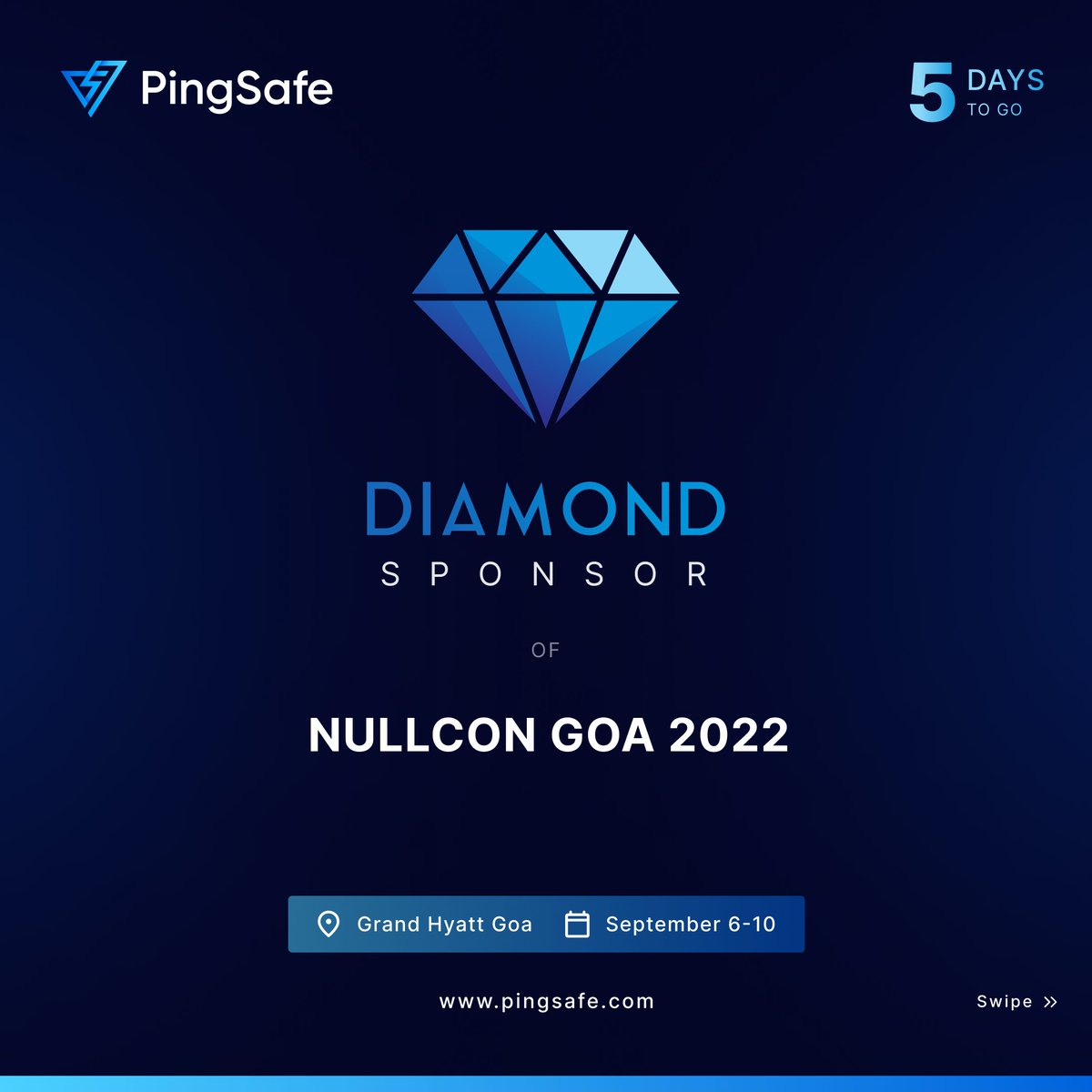 PingsafeAI's tweet photo. The countdown has begun!

We're super excited to exhibit at Nullcon Goa 2022 and meet security enthusiasts under a single roof. 

Join the PingSafe team at booth #7 on 9th and 10th of September.

#nullcongoa2022 #nullcon #cloudsecurity #security #redefiningcloudsecurity #cnapp https://t.co/dOcOXGtLLu