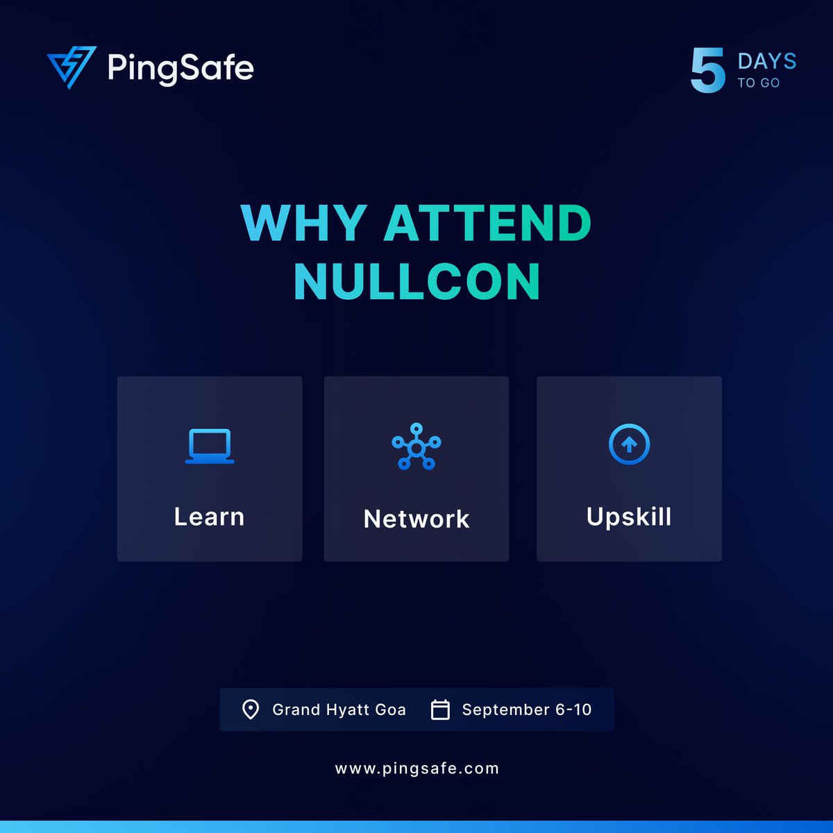 PingsafeAI's tweet photo. The countdown has begun!

We're super excited to exhibit at Nullcon Goa 2022 and meet security enthusiasts under a single roof. 

Join the PingSafe team at booth #7 on 9th and 10th of September.

#nullcongoa2022 #nullcon #cloudsecurity #security #redefiningcloudsecurity #cnapp https://t.co/dOcOXGtLLu