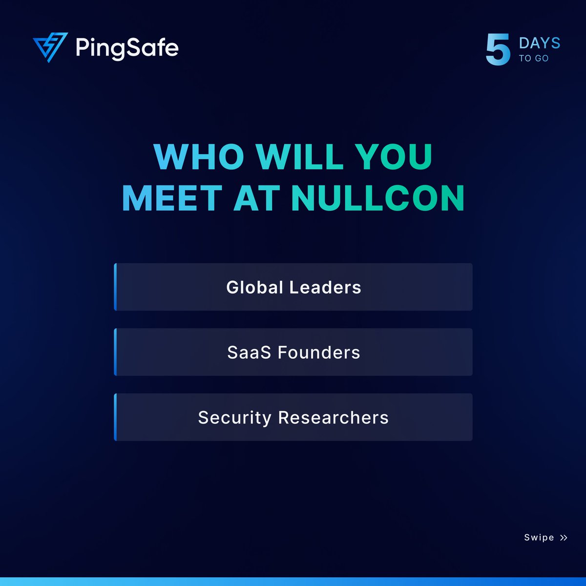 PingsafeAI's tweet photo. The countdown has begun!

We're super excited to exhibit at Nullcon Goa 2022 and meet security enthusiasts under a single roof. 

Join the PingSafe team at booth #7 on 9th and 10th of September.

#nullcongoa2022 #nullcon #cloudsecurity #security #redefiningcloudsecurity #cnapp https://t.co/dOcOXGtLLu