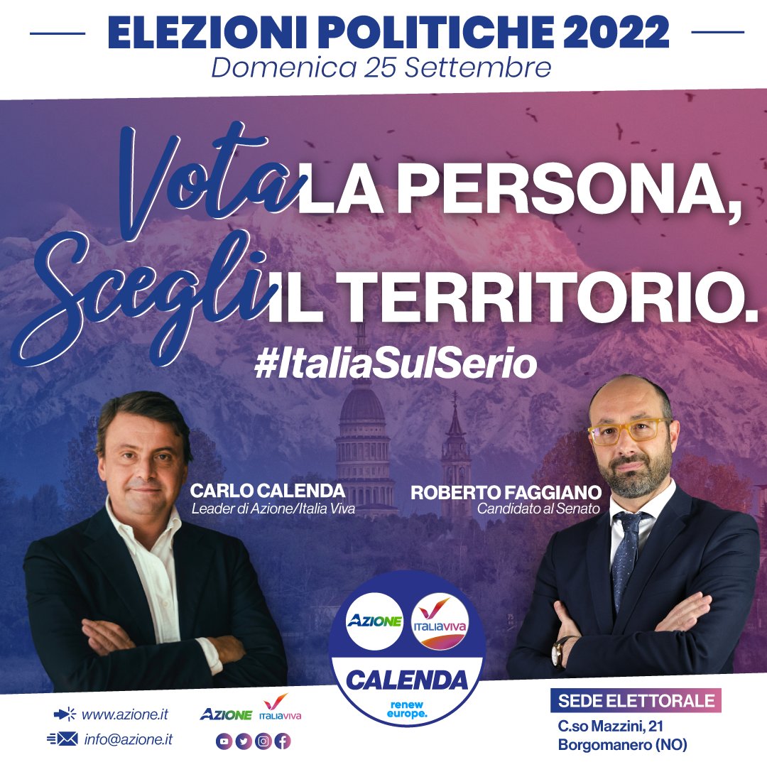 BorgoInAzione's tweet photo. • VOTA LA PERSONA, SCEGLI IL TERRITORIO. •

Domenica 25 settembre, alle elezioni politiche, barra il simbolo di @Azione_it / @ItaliaViva per credere nell'Italia, sul serio. https://t.co/EpDSQGskpa