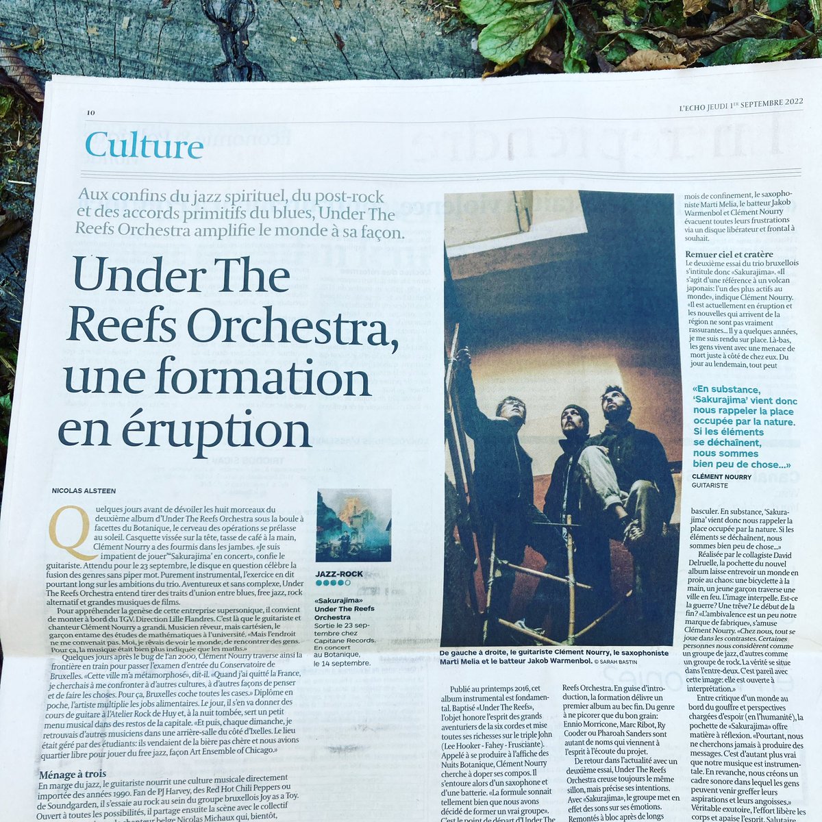 ⭐️⭐️⭐️⭐️ dans <a href="/lecho/">L'Echo</a> ce matin pour notrenouvel album Sakurajima !
👌