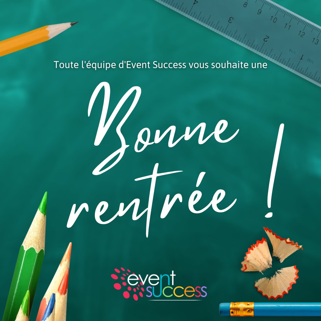EventSuccessFR's tweet image. Toute l'équipe d'Event Success vous souhaite une bonne rentrée ! Avec pleins de nouveaux projets 😉