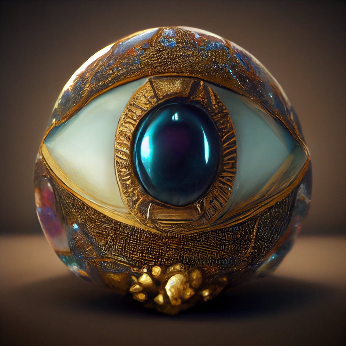 aCyborgartist's tweet photo. A craftsmanship collection of jewelry and decorative art created using gemstones, melted gold, and celestial eyes.

👁️👁️👁️👁️👁️
.

#cryptocollective #alternativeinvestments #midjourneyart #nftsystem #dataar #jewelry #eyes #crafts #gemstones #gold #humaneye #NFT #midjourney #Drop https://t.co/LCiayPSi1P