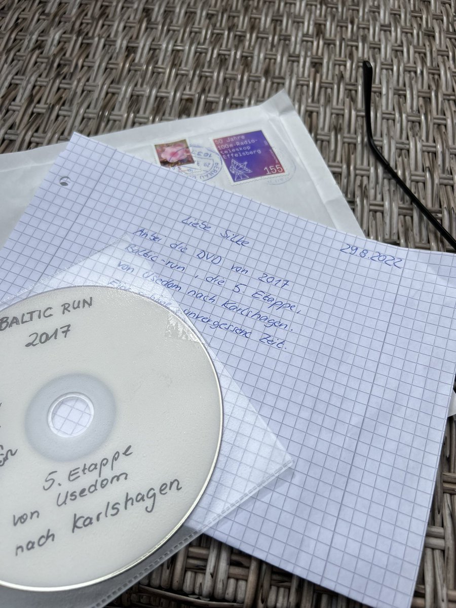 Wenn die Postfrau Schönes bringt. 2017 war das Fernsehen beim Baltic Run. Einer der Mitlaufenden hatte sich jetzt an den Sender wegen eines Mitschnittes gewandt. Erinnerungen und so… und mir eine Kopie gemacht. 🍀🍀