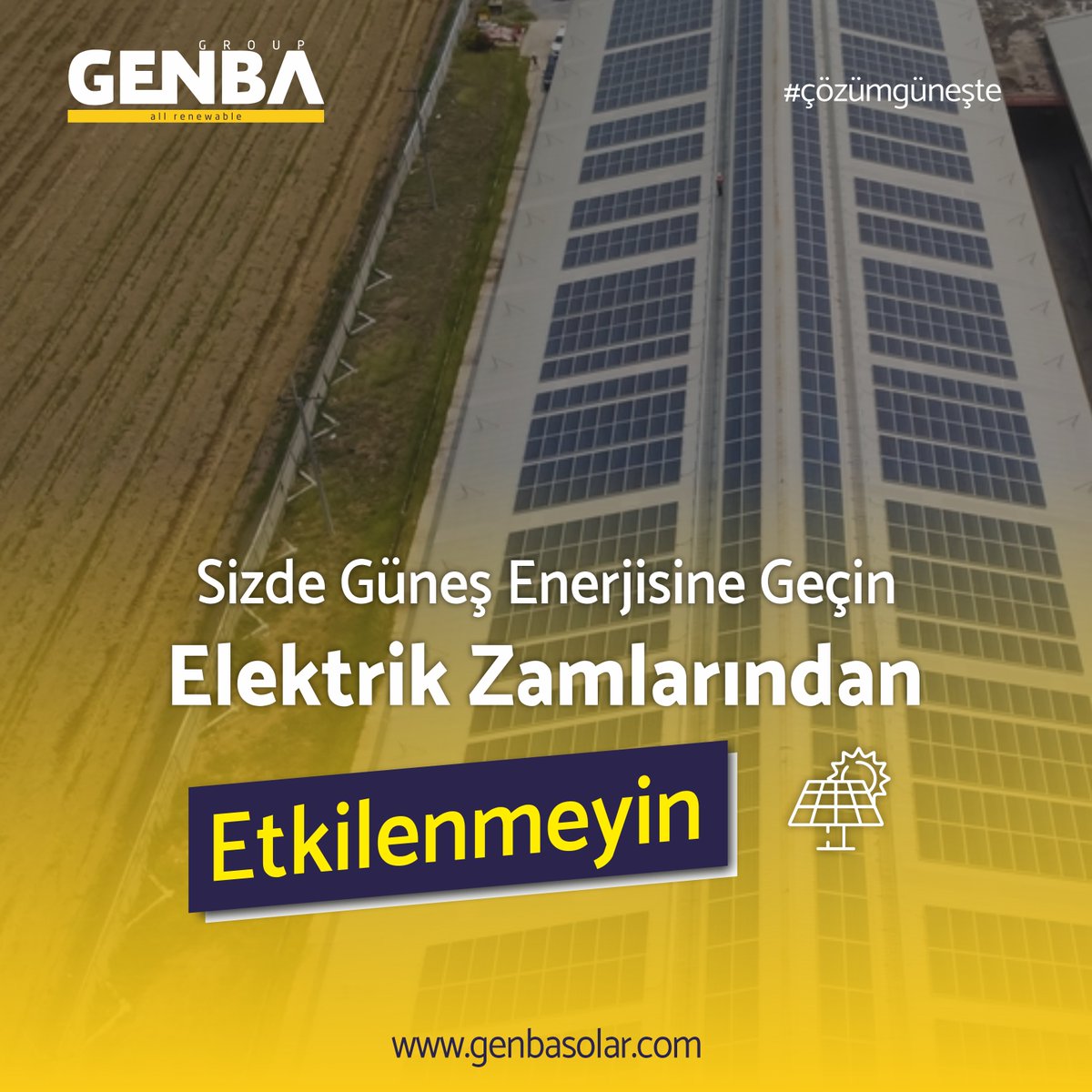 1 Eylül itibariyle, ELEKTRİĞE;
Konutlarda: %20 
İşletmelerde: %30 
Sanayide: %50 zam geldi

👉Artan zamlardan etkilenmemek için Sizde Güneş Enerjisine Geçin.
Detaylı bilgi için bizimle iletişime geçebilirsiniz;
+90 535 564 66 96
#solar #elektrik #zam #konut #solarenergy