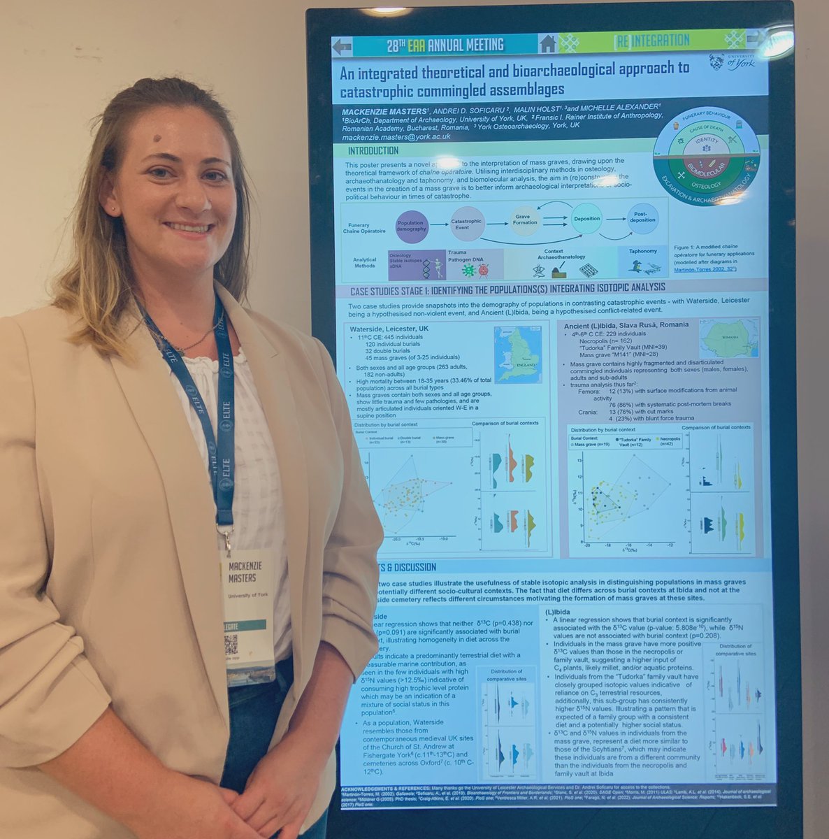 digging_up_mac's tweet photo. Check out my poster at #EAA2022 #s339 presenting theory + bioarch and initial results for C/N isotope analysis of mass graves in the UK and Romania!
Feel free to reach out if you want to hear more or have a chat. Happy to speak with anyone! https://t.co/arnL7ZSdMX