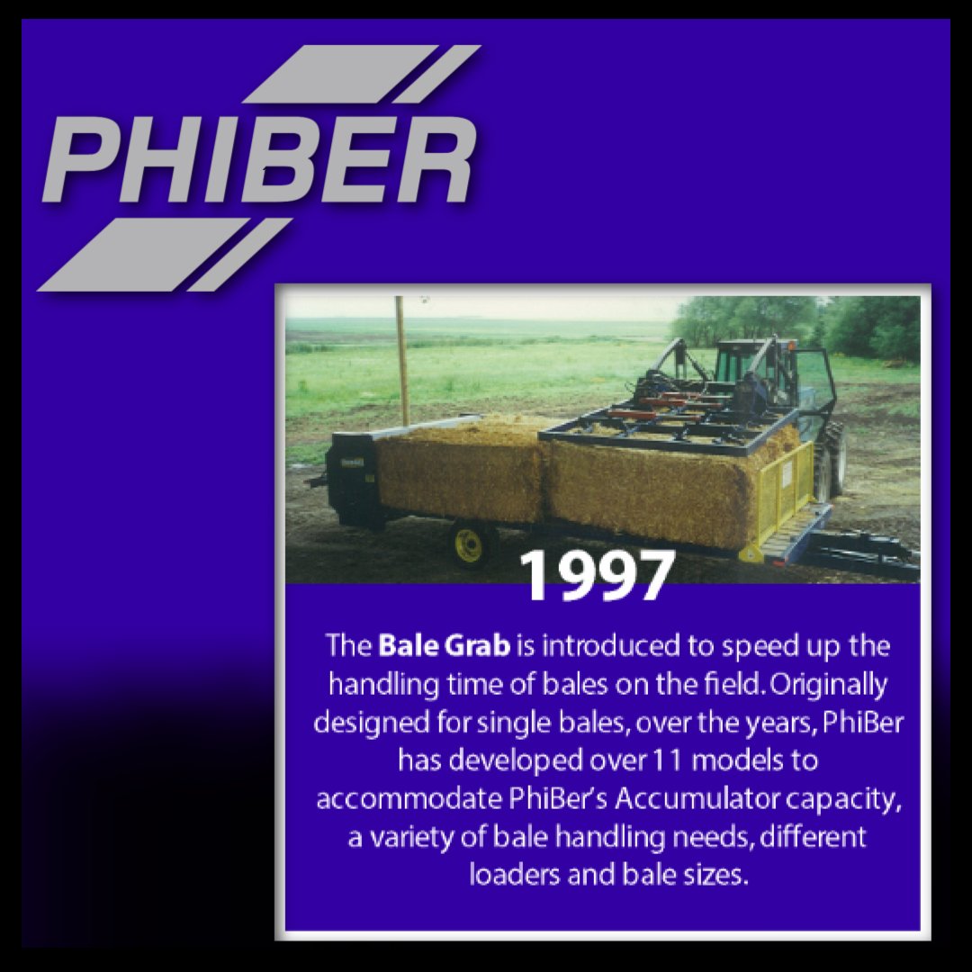 PhiBerAG's tweet photo. The second implement produced by #PhiBer came only a year after the #StrawBoss. #1997 - Introducing the #BaleGrab!
#TBT #Agriculture #History https://t.co/UlKJnYHALi