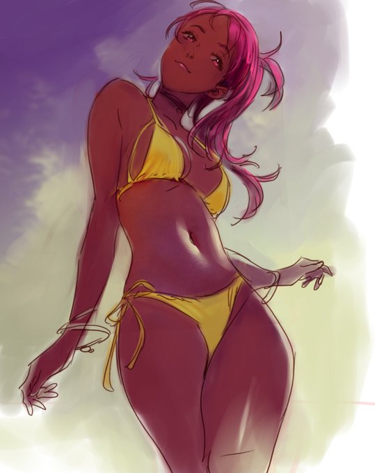 AIのやつに加筆修正すればいいかんじになるのではと思って形とかはっきりしないところとか描いていったらいつもどおりの絵になったやつ AIはテを描かないのでダメ(それも時間の問題だと思うけど 