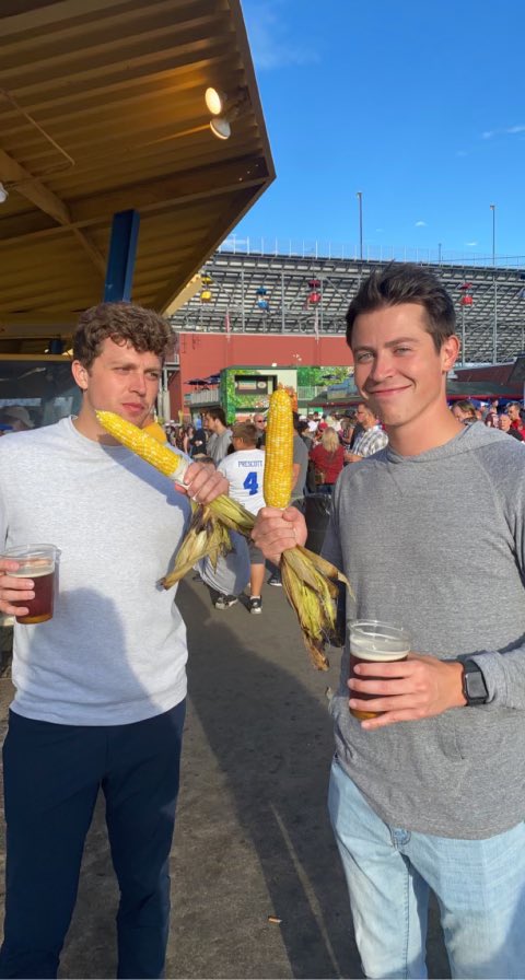 TheRealToph_'s tweet photo. #TBT to me and @natenennig enjoying #CORN at the Wisconsin State Fair. https://t.co/hUXP5UCSjh