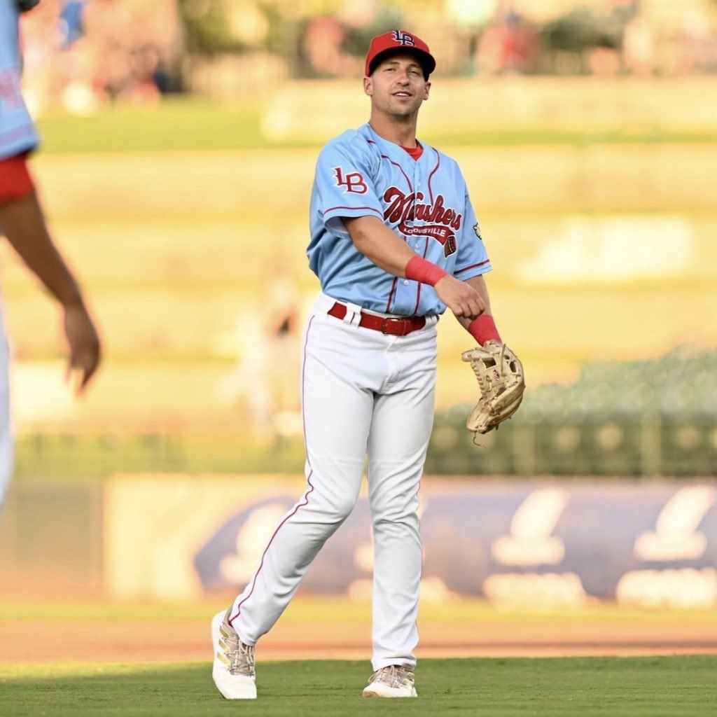 ATBBTTR's tweet photo. The Reds are calling up Spencer Steer, per @ctrent

Steer has hit .293/.375/.467/.842 and has reached base in 22 of his 23 games with the Bats https://t.co/g6nwGKqhhj