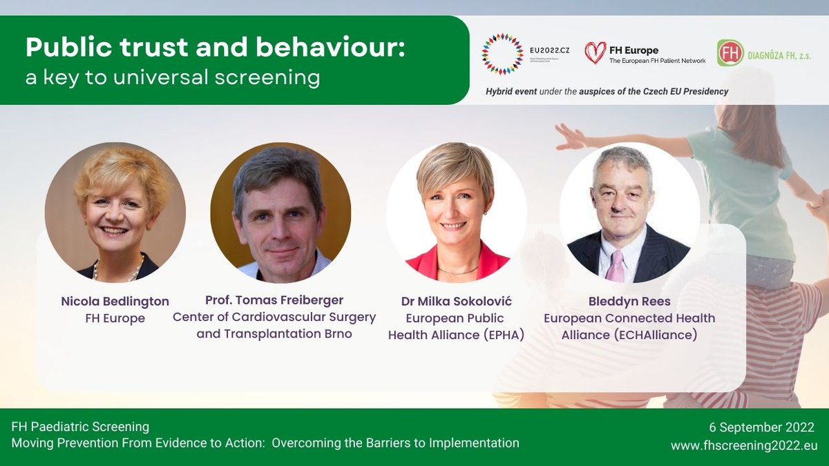 fhpatienteurope's tweet photo. Are #trust and #behavior important elements to a successful #prevention #implementation? We know for a fact that they are, and even more so when it comes to early #screening, even more so following the learnings from the #COVID19 pandemic.
Join the debate https://t.co/iFdXUMDMYN https://t.co/sJVe7IWRJ1