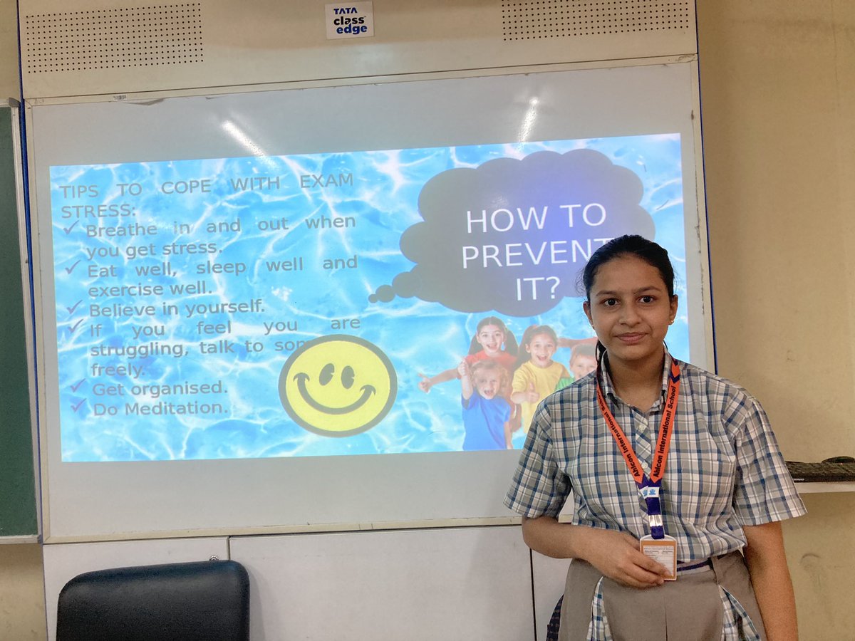 sumedhagp's tweet photo. Amazing and necessary presentation by Aanya Jain of VI C on stress management. Wonderful initiative 👏👏 Keep it up
@ashokkp @y_sanjay @sunita_rajiv https://t.co/0bk1SvgYCS