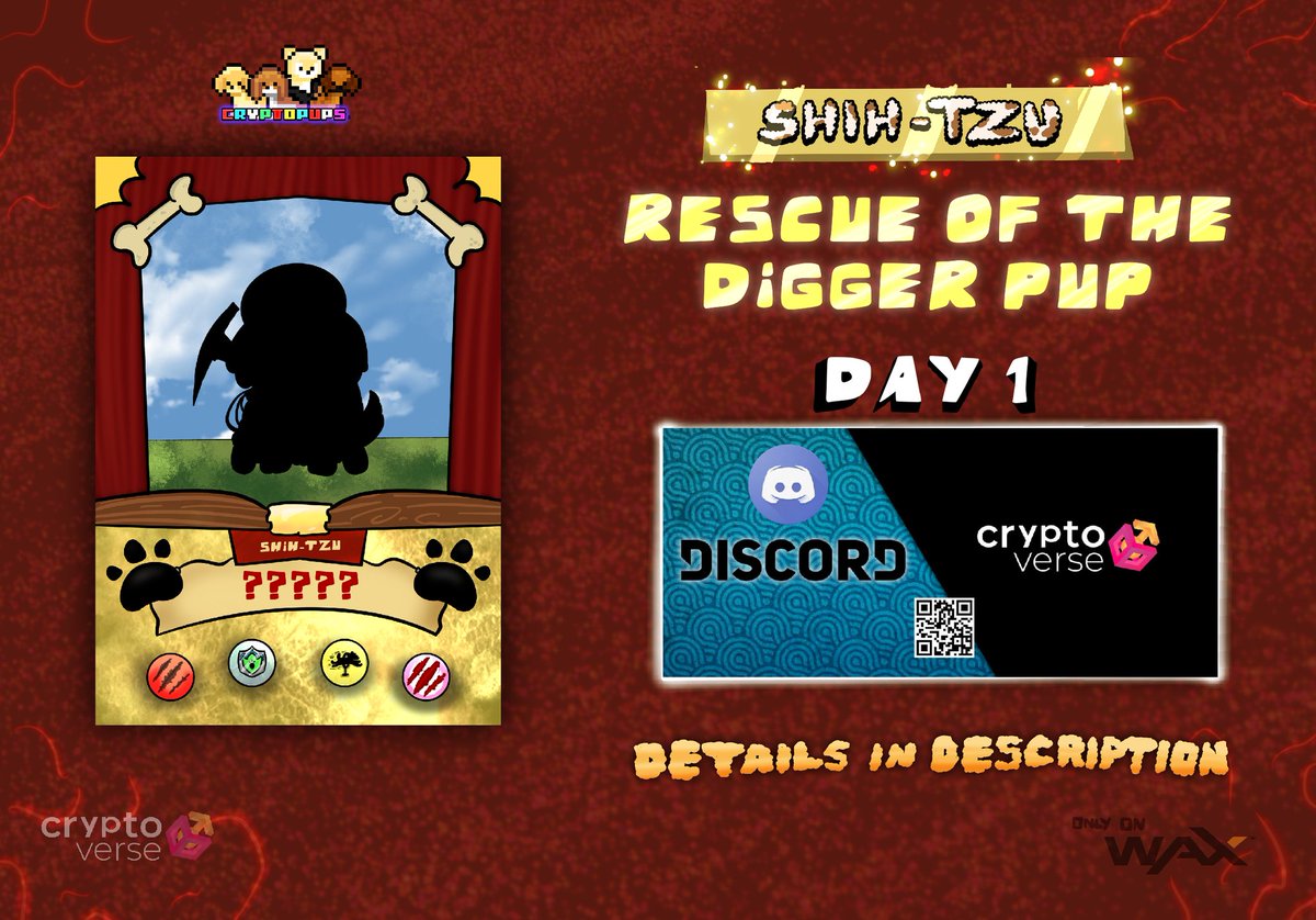 PupsCrypto's tweet photo. 🐶⛏️Rescue of the Digger Pup⛏️🐶

Complete Daily Tasks and win Puppy Points on Discord. Prizes will be announced on the 7th day with Digger Pup Reveal🐶

Task for Day 1/7:
✅Like &amp; 🔄
✅Complete all the steps in the form below!
https://t.co/oQVdI73AYG
✅Tag 3+ frnds

#CryptoPups https://t.co/EoYIArlu11