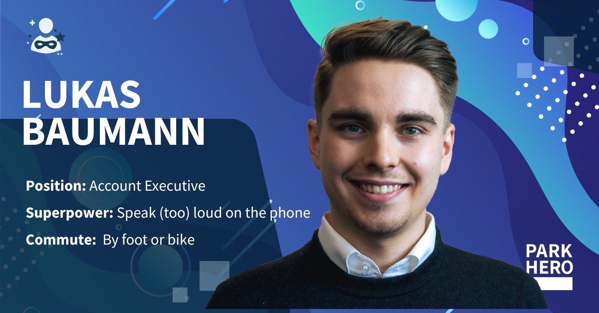 Next, we would like to introduce you to a member of the Sales team: Lukas Baumann. Lukas has been with ParkHere for over two years. 

If you're currently looking for a job and would like to become Lukas' new colleague, check out our careers page: 

mr.park-here.eu/3RqnQmO