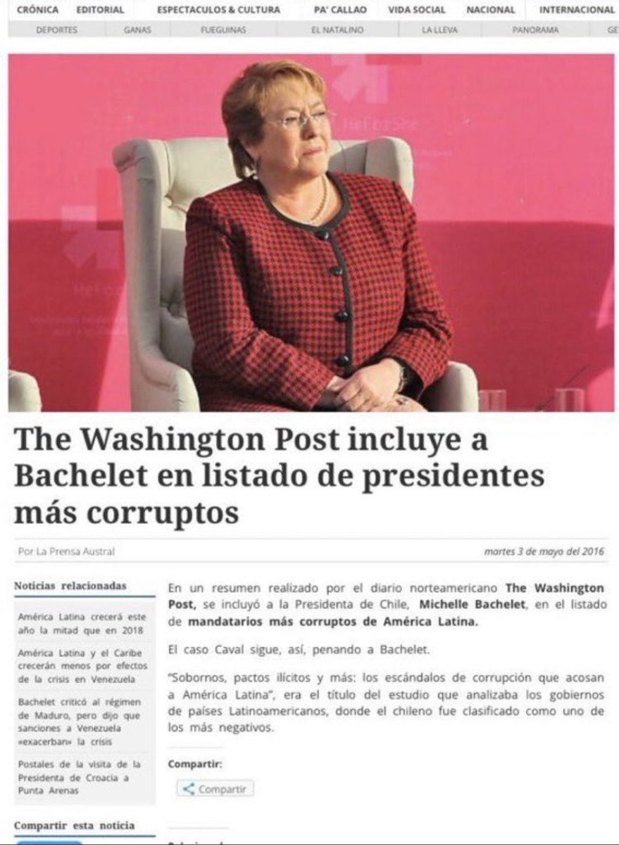 soyelfele's tweet image. A propósito de la revista Time y de la prensa internacional #Rechazo #ContigoCHV La tercera Tsunami #100Indecisos