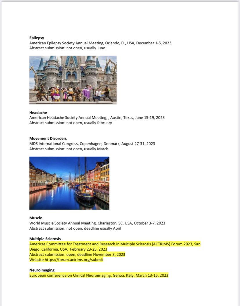 MarcusVPinto's tweet image. As @mayoneurores research chair, I have compilled a list of Neurology Conferences’ location, dates, and abstract deadlines for our residents. After talking with @EYemmCoon, I decided to share with you #neurotwitter . Highlighted the ones that abstract submission is currently open