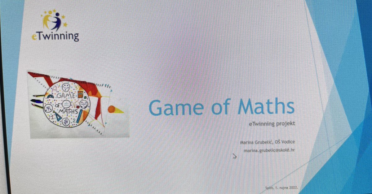 AnitaSimac74's tweet photo. #MathTeachMeet2022
međužupanijski stručni skup za učitelje i nastavnike matematike 🤩 Slijedi drugi #TeachMeet blok. Pratite nas i dalje 📢🧮Od 14:00 ⏱
@ACzwykM Učimo ‘Game of maths’ https://t.co/n5aJBrxhxZ