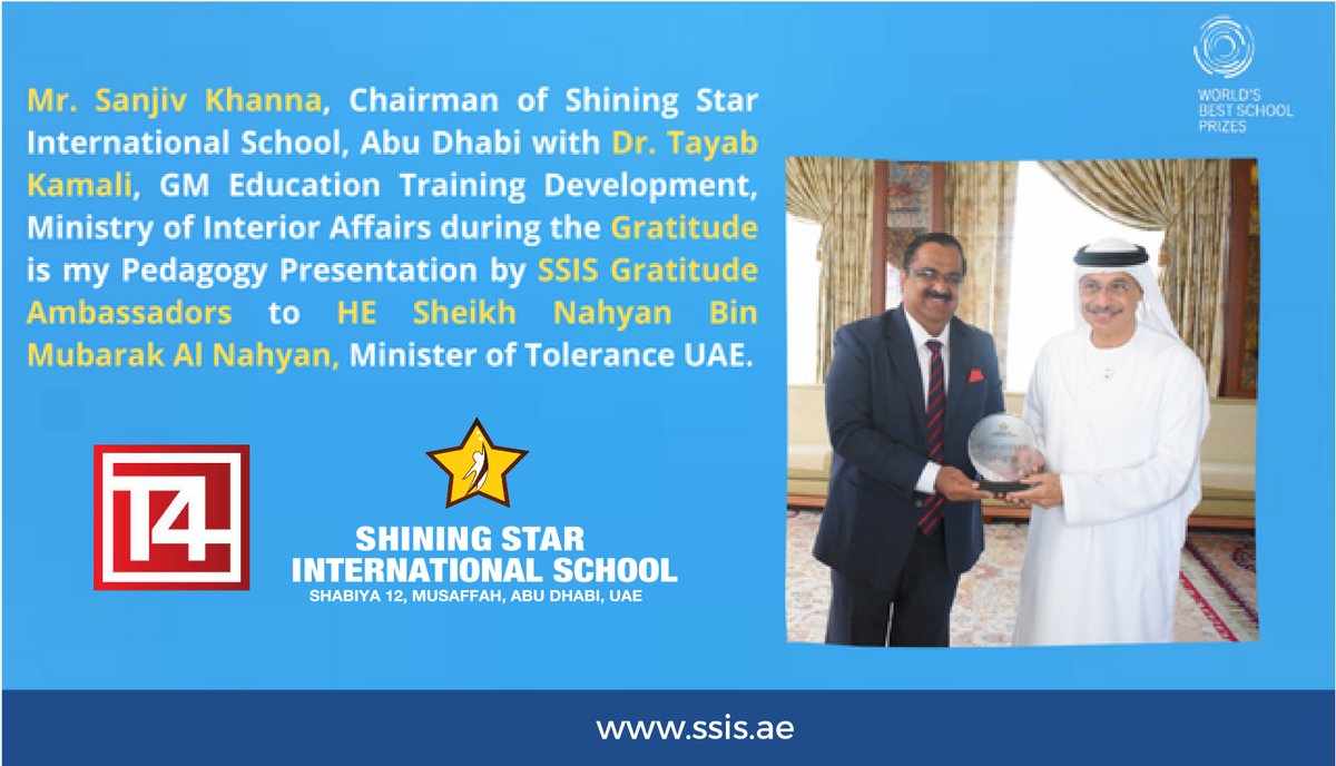 ShiningStarSchl's tweet photo. Dr. Tayab Kamali, GM, Education Training Development, Ministry of Interior Affairs presented a moment by SSIS Chairman. @ADEK_tweet @t4edu @HHShkMohd @VikasPota @IndembAbuDhabi @HHMansoor @brahms44383069 https://t.co/5ggWB3WCE0