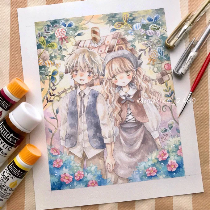 #ぽっぽスペースこのお時間を待ってました〜参加しすぎて載せる絵がなくなって来ましたが絞り出していきます! アクリル絵の具でイラスト描いてる人です 