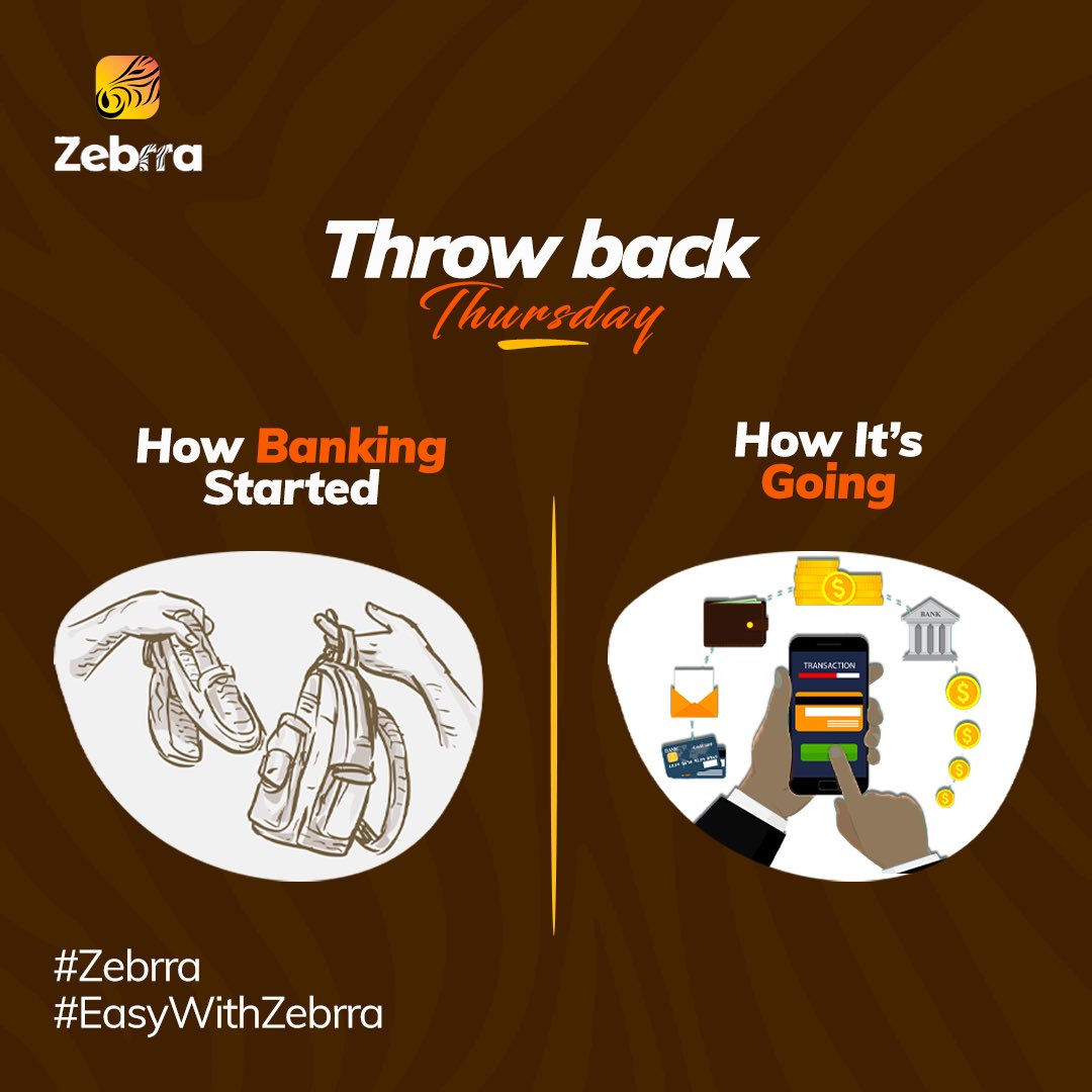 ZebrraHQ's tweet photo. Throw Back Thursday! 🥳
See how we’ve gone from bartering, to coins, to cards and now account to account payment. 

Thanks you Internet 😁

#zebrra 
#easywithzebrra https://t.co/WPG1j4HXHw