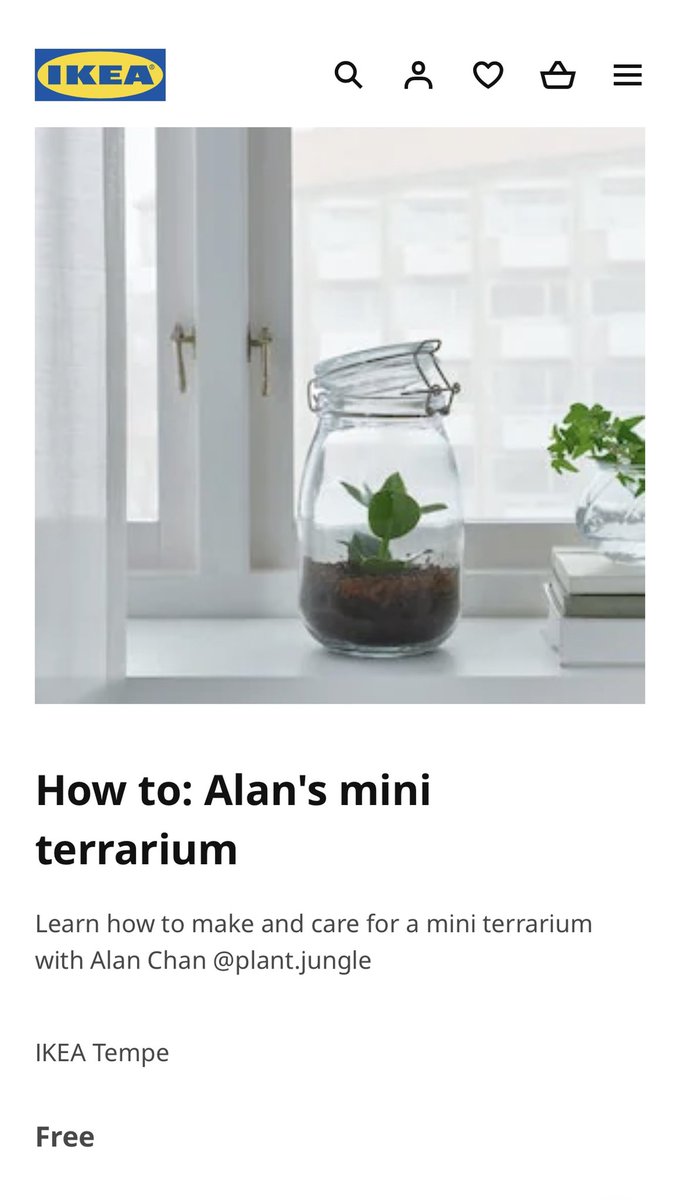 I’m so excited to announce I’ve partnered with IKEA Australia for IKEA Festival! I’ll be making a special guest in-store appearance at the Tempe Store this Saturday 3 Sept at 11am and 1pm 🌿🥳 I’ll guide you through my step by step guide to making your own terrarium! Come say hi!