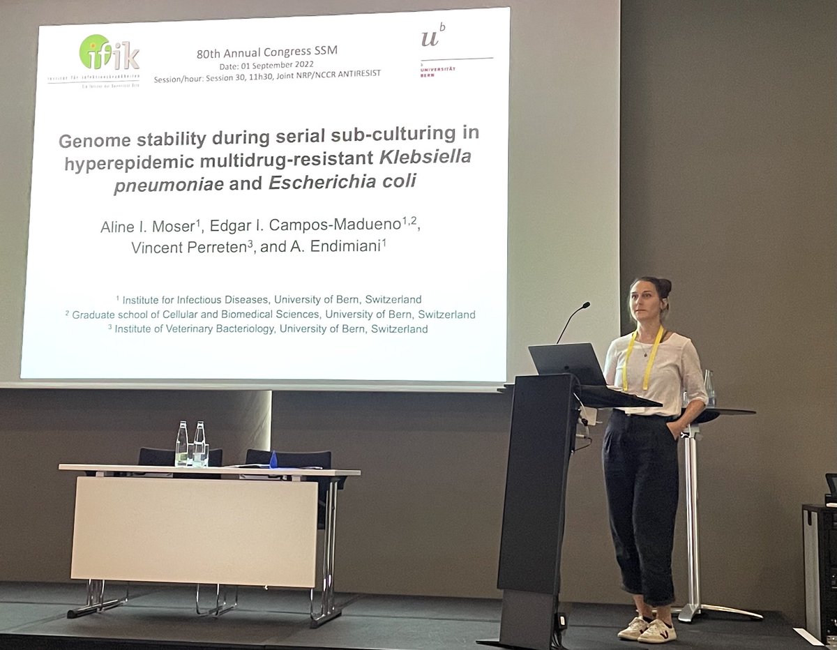 Great talks again for our session jointly organized with NRP72. Thank you Majed ⁦<a href="/HillerLab/">Hiller Lab</a>⁩ ⁦<a href="/MajedModaresi/">Majed Modaresi</a>⁩, Pablo ⁦<a href="/JenalLab/">Jenal_lab</a>⁩ &amp; Aline ⁦<a href="/EndimianiA/">Andrea Endimiani, MD, PhD</a>⁩ Thank you ⁦<a href="/SwissMicrobe/">SWISS_MICROBIOLOGY</a>⁩ for the opportunity to host these four sessions &amp; for a great conference!