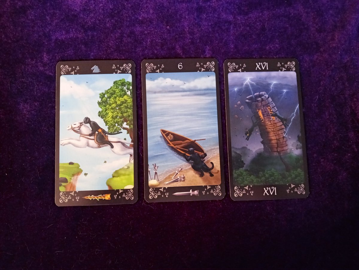 tigerlex333's tweet photo. Follow the black cat.
Black Cat Tarot Deck.
What is today's focus?
Time to get out of there and move on. Things just are not working for you where you are, and are falling apart. Gain a new perspective.
#timetogetout https://t.co/wKfppSRNwr
