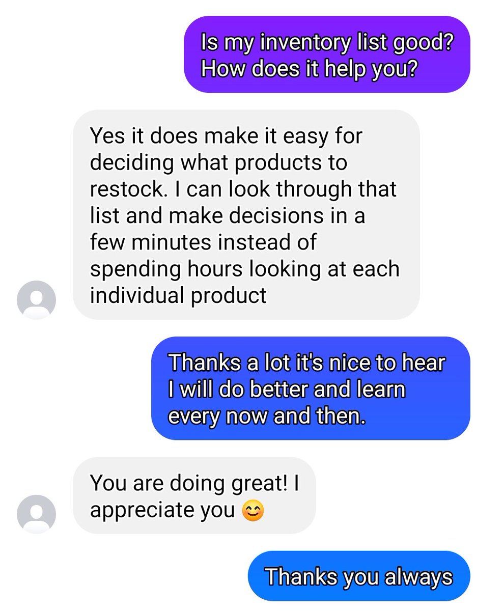 goannamayy_'s tweet photo. When he appreciates your work 🫶 happy dance 🩰 #inventorymanagement #inventorylab #scoutify #amazonfba #onlinearbitrage #wholesale https://t.co/wN2gRcXEZS