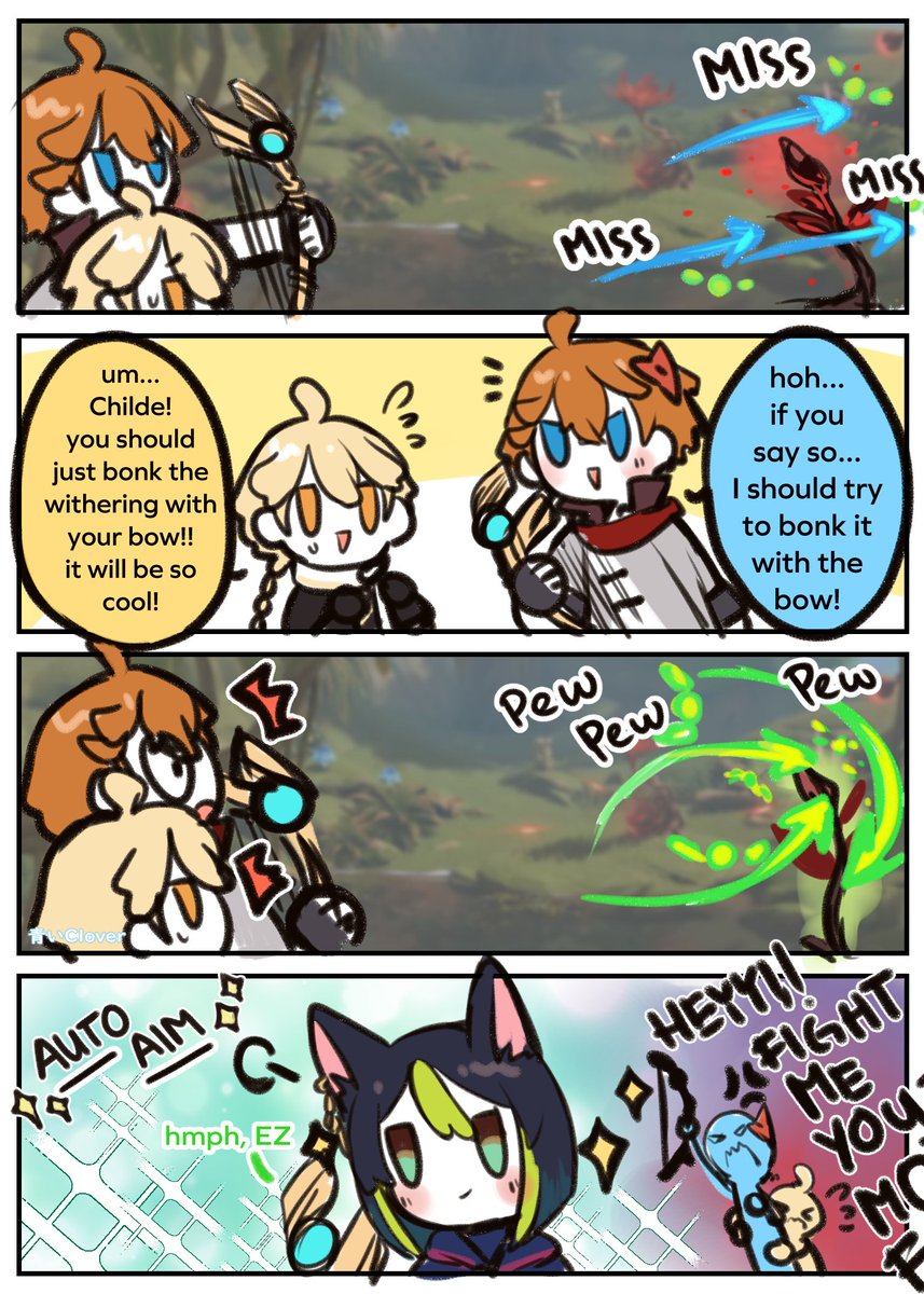 the auto-aim from the charge attack was actually nice esp for mobile user!! Tho sometimes it aims for other things if there are too many mobs :(
but I like it so far~ #原神