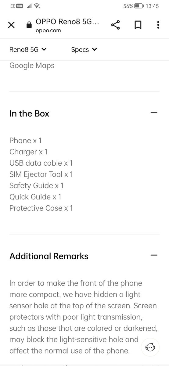 vkennedy382's tweet photo. @OPPOMobileUK hey oppo, just got a new oppo reno8 and website says there's a protective case in the box but there isn't one. Any idea why that is? Thanks https://t.co/jOlanBfcWo