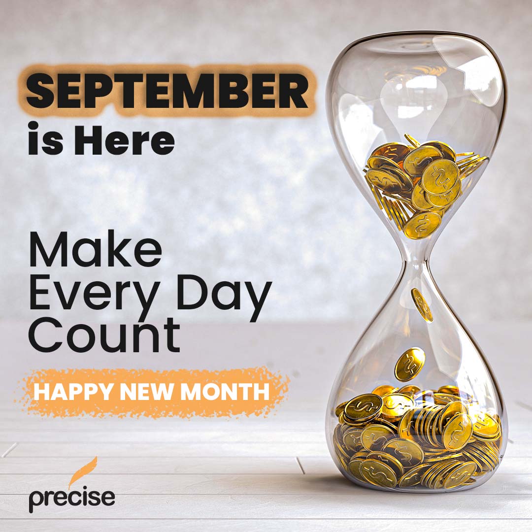 Preciseplatform's tweet photo. Welcome September! Let's do this💪💪

#HappyNewMonth #September #PrecisePlatforms #PublicRelations #Communications #DigitalMarketing https://t.co/391f8uyym0