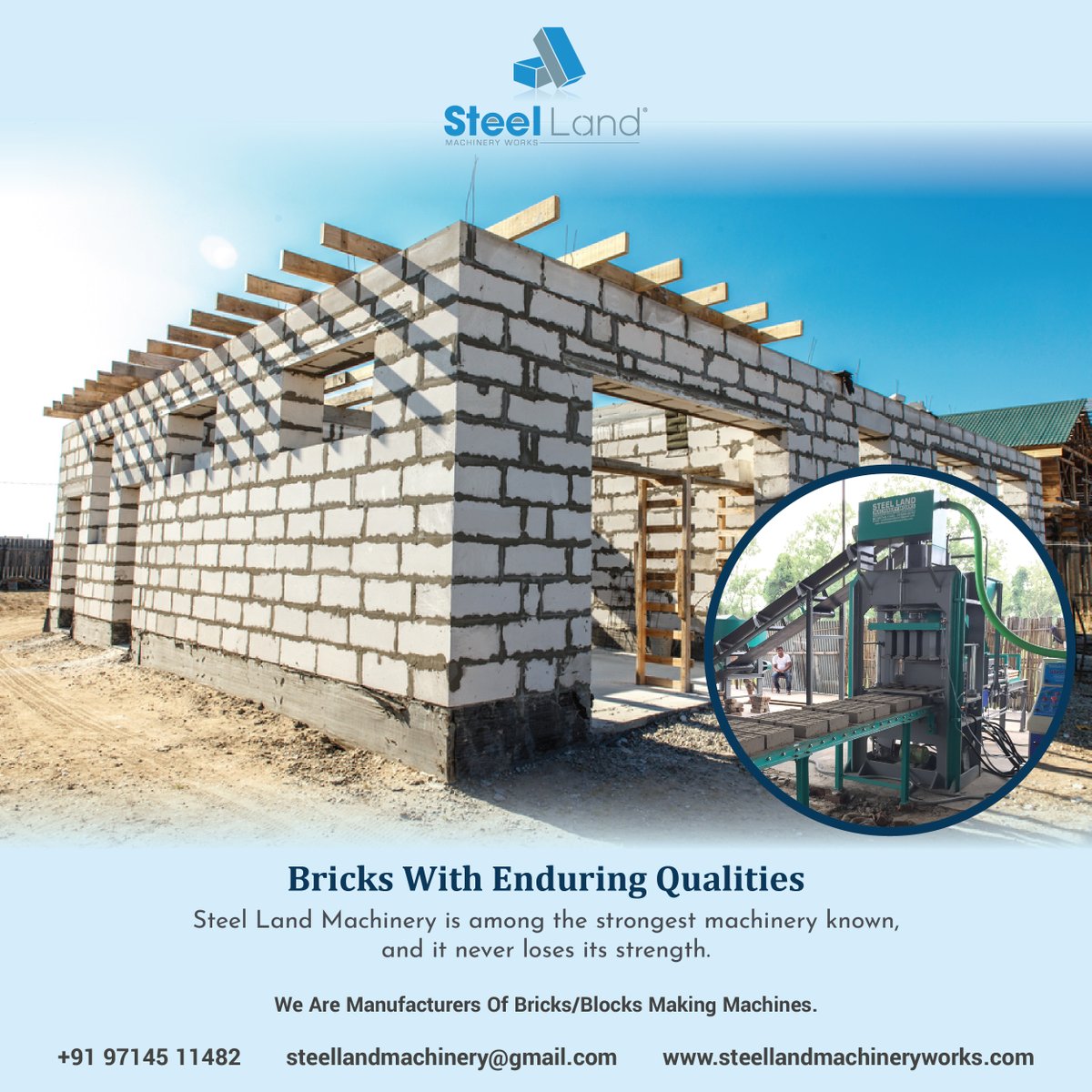 Steel_Land1's tweet image. Steel Land Machinery is the strongest machinery available, and its durable and sturdy bricks will retain strength for years.

Contact us for more details:
Call: +91- 97145 11482
Mail: steellandmachinery@gmail.com
 
#steellandmachinery #bricksmachine #sturdybricks