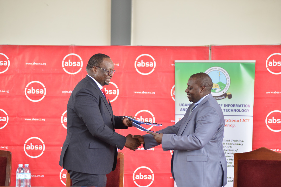 AbsaUganda's tweet photo. We have partnered with the Uganda Institute of Information Communication Technology to provide ICT skills training to youth in vocational institutions around the country.
#AbsaReadToWork
#AbsaCares
#UICTPartnerships https://t.co/jRFaVcKEIn