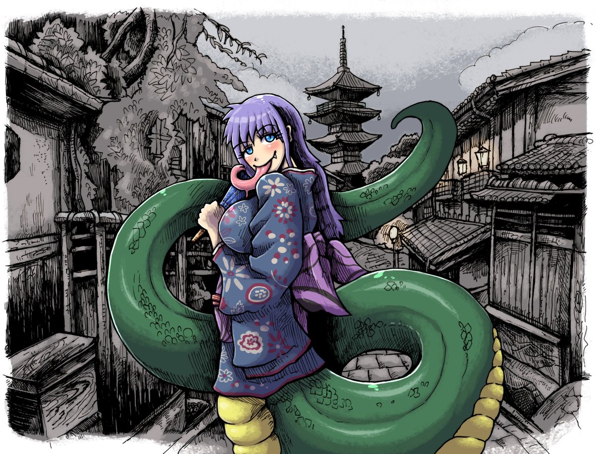 Because I got a picture,
This is a gift art in return!  :)
(絵を頂いたので、
 お返しに描いたギフトアートです!)

Giftart for greenknight98 vol.8 | mi@nomi #pixiv https://t.co/xwHzoVRaTk 