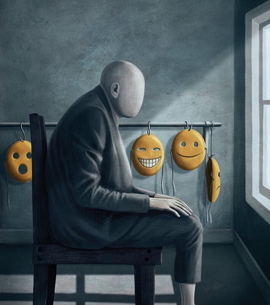 wowbywow's tweet photo. 'Masks' by Juliana Kolesova (@artforbooks)
•
#julianakolesova #masks #oiloncanvas #emojis #contemporarypainting #socialcommentary #masklover #newcontemporary #surrealismo #artlover #illustrationart #surrealpainting https://t.co/UQl7s8P7mf https://t.co/4wPZbDOKGa