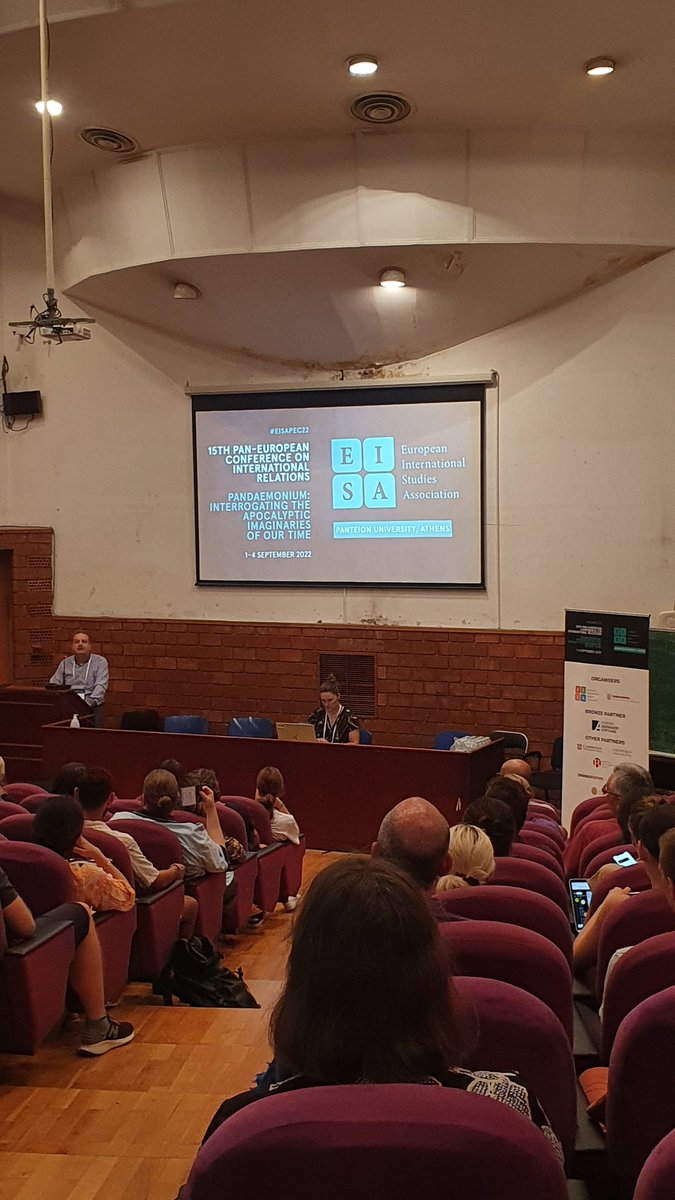 epoc2025's tweet photo. In person after years of #COVID19, the 15th Pan-European Conference on International Relations, Pandaemonium: Interrogating the Apocalyptic Imageries of our time (EISA PEC 2022)  #EISAPEC22 starts today in Athens @panteion @europeanisa https://t.co/K6M2bGaeuD