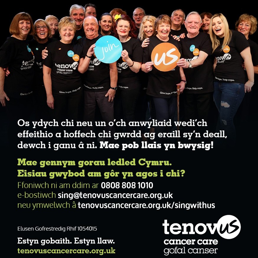 tenovuscancer's tweet photo. Calling all people of Bangor! Our Bangor choir relaunch event is taking place just one week today on Thursday 8th September, 7pm at Penrhyn Hall, Bangor! 

For more information, please email sing@tenovuscancercare.org.uk or call 0808 808 1010 https://t.co/merHAKrquz